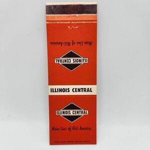 Vintage Matchbook Illinois Central Railroad Main Line of Mid America